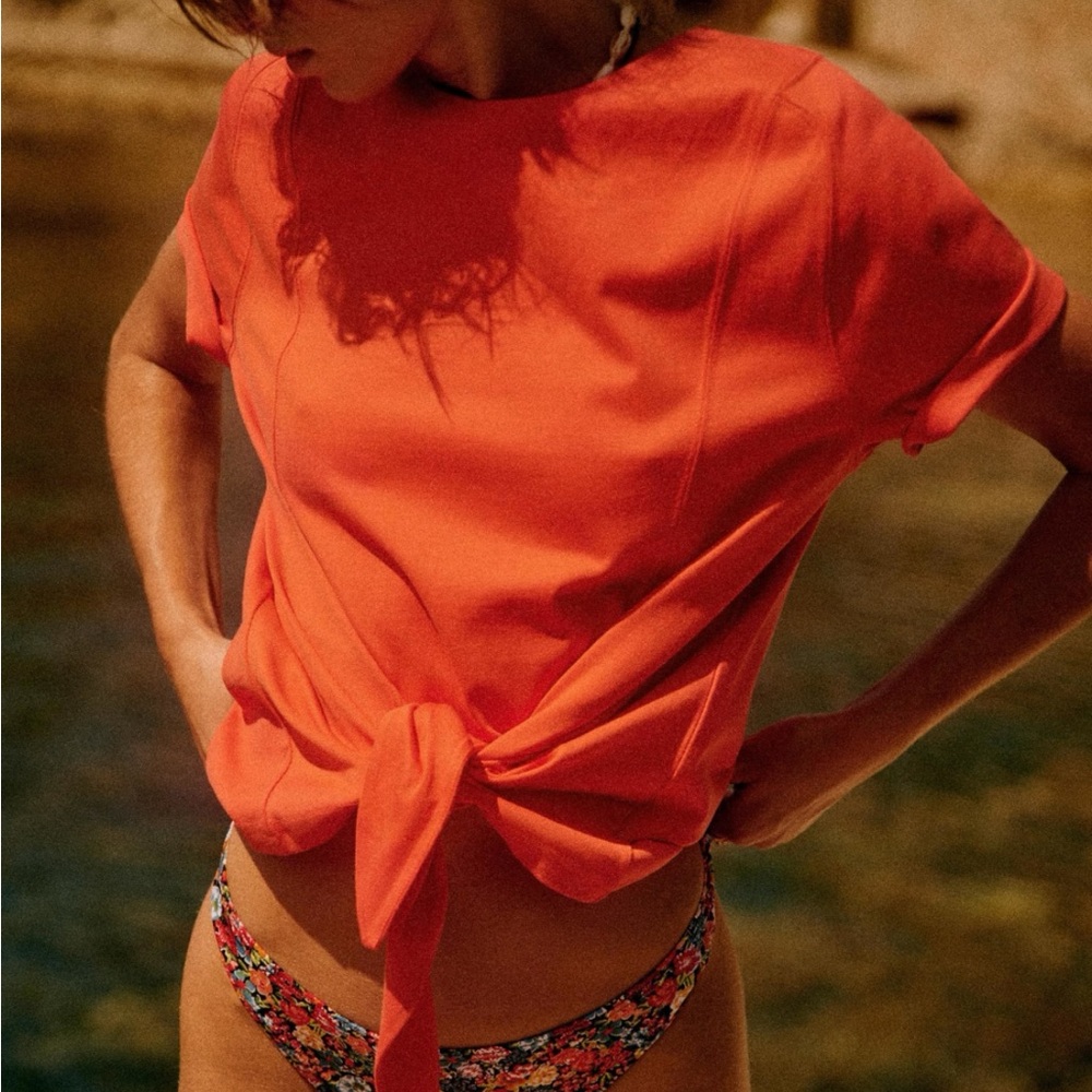 Sezane Seth T-shirt Coral - Size L